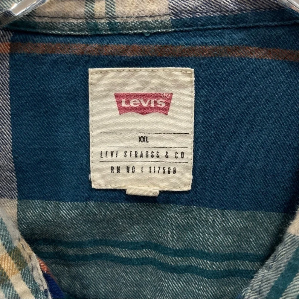 Levi’s Plaid Snap Front Long Sleeve Shirt Men’s XXL